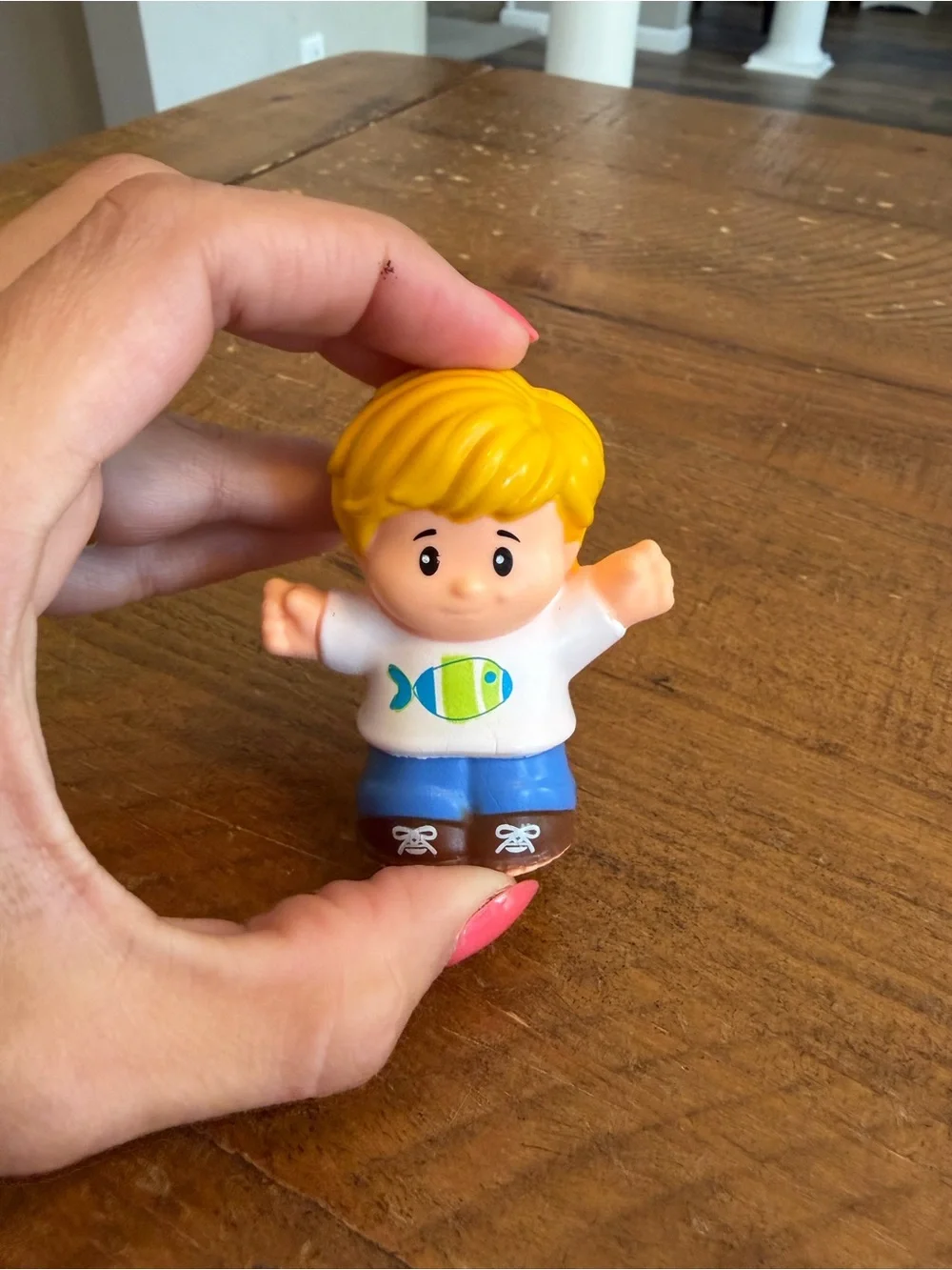 Fisher Price Little People Boy with fish shirt as is